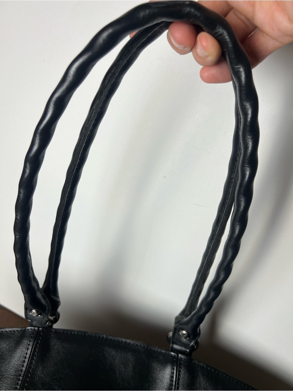 Patricia Nash Michel Dome Black Leather Shoulder Tote - Picture 11 of 15